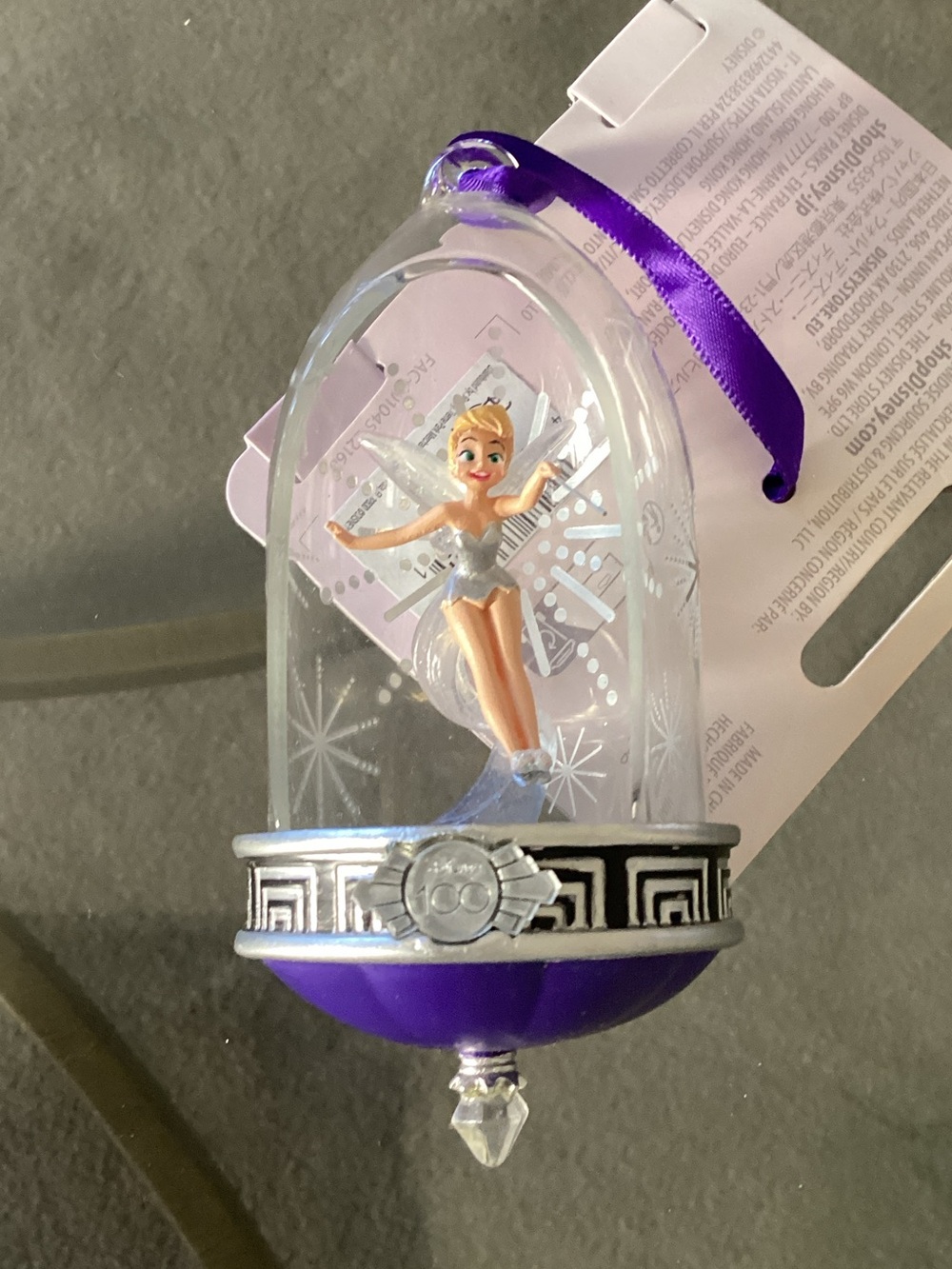 Tinker Bell Purple Holiday Ornament by Disney